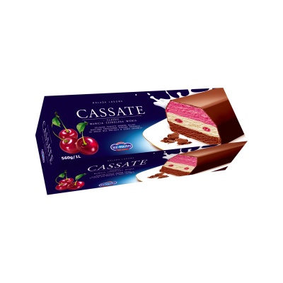 ROLADA Cassate Classic - waniliowo-wiśniowo-czekoladowa w polewie czekoladowej