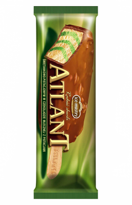 Atlant Śmietankowo Pistacjowy w czekoladzie mlecznej z pistacjami